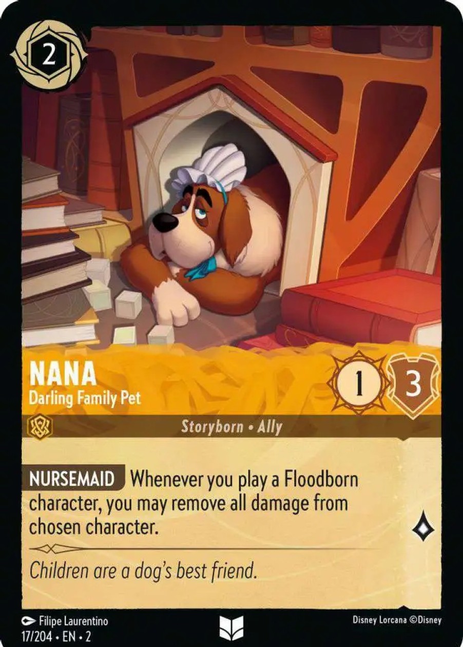 All Brands Ravensburger | Disney Lorcana Trading Card Game Rise Of The Floodborn Uncommon Nana - Darling Family Pet #17