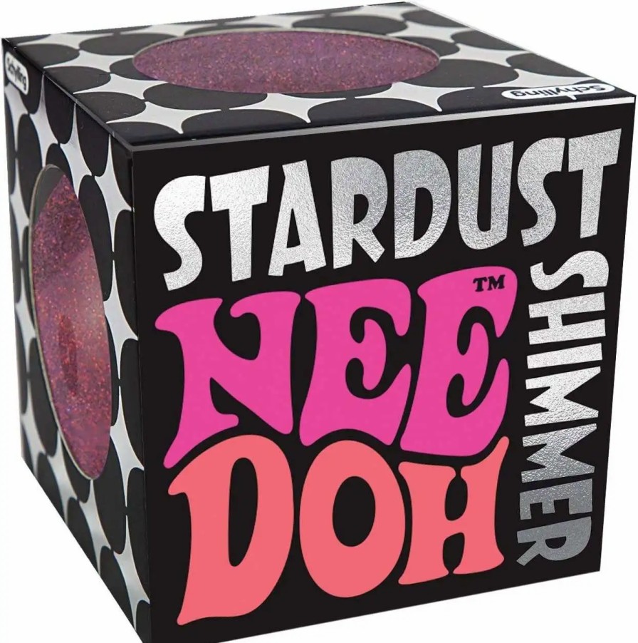 All Brands Schylling | Needoh The Groovy Glob Stardust Shimmer Red 2.5-Inch Stress Ball