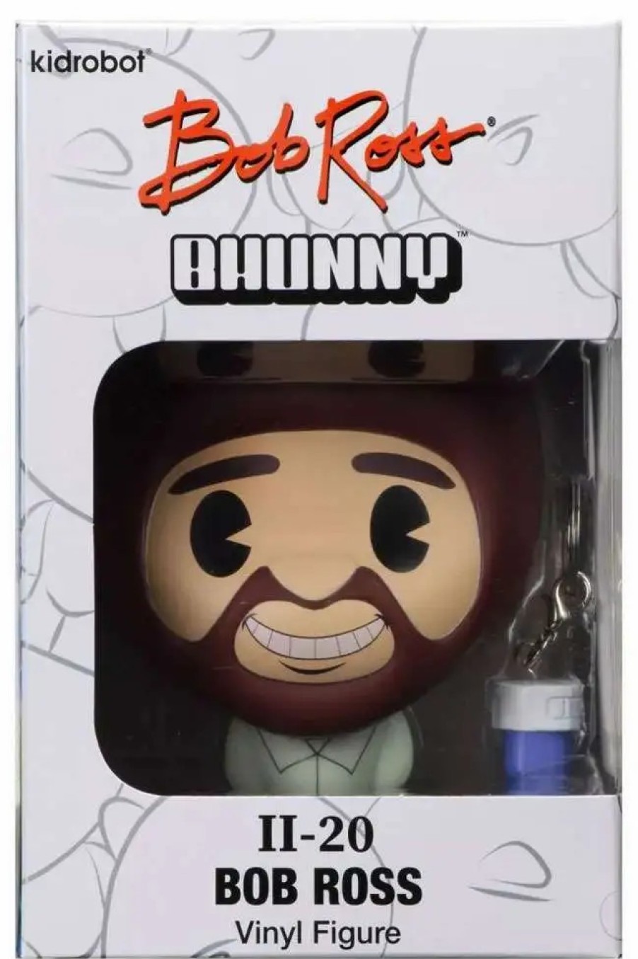 All Brands Kidrobot (NECA) | Bhunny Bob Ross 4-Inch Vinyl Figure Ii-20