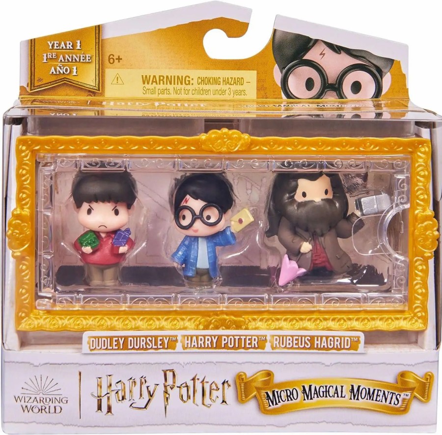 All Brands Spin Master | Micro Magical Moments Dudley Dursley, Harry Potter & Rubeus Hagrid 1.5-Inch Mini Figure 3-Pack