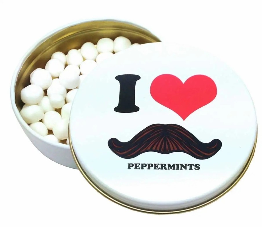 All Brands Boston America | I Love Moustache Peppermints Candy Tin