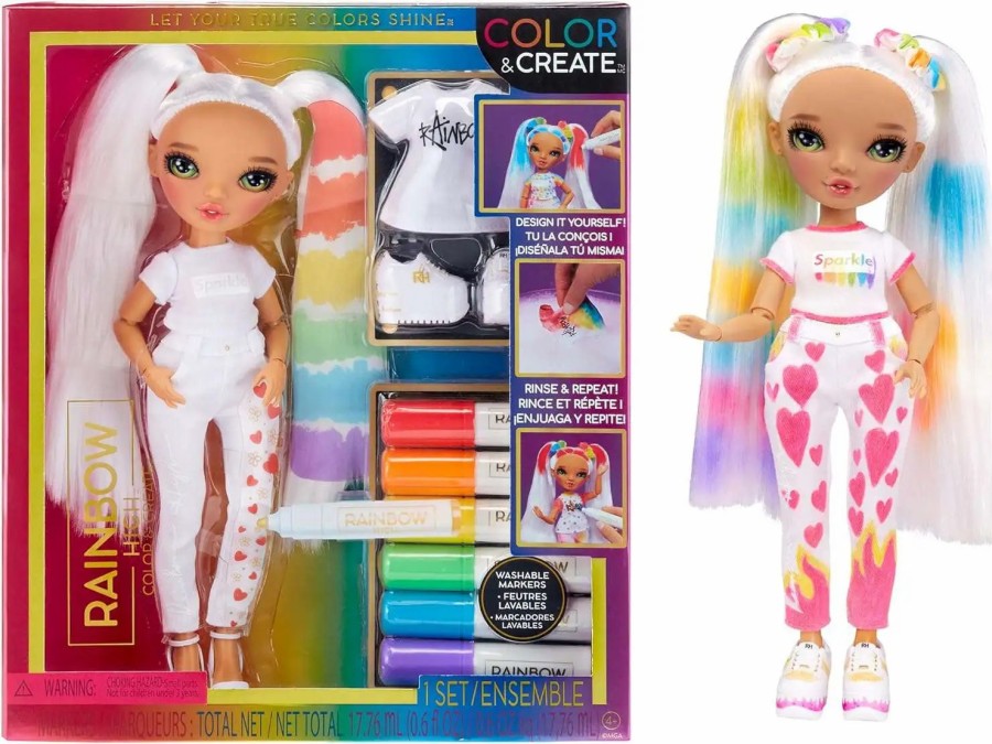 All Brands MGA Entertainment | Rainbow High Color & Create Green Eyes / Straight Hair Doll