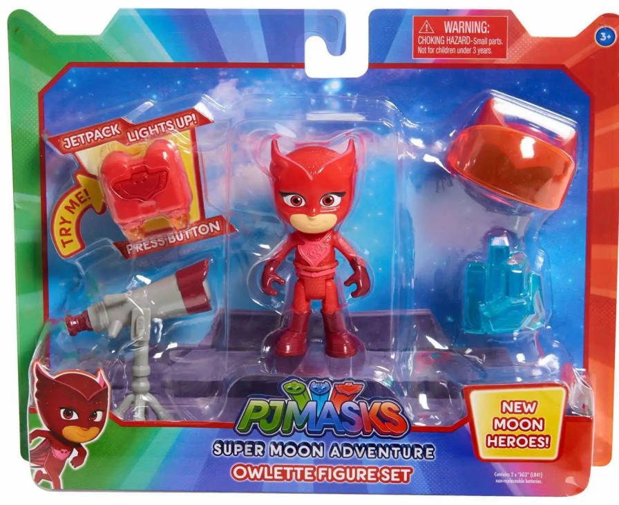 All Brands Just Play | Disney Junior Pj Masks Super Moon Adventure Owlette 3-Inch Figure Set