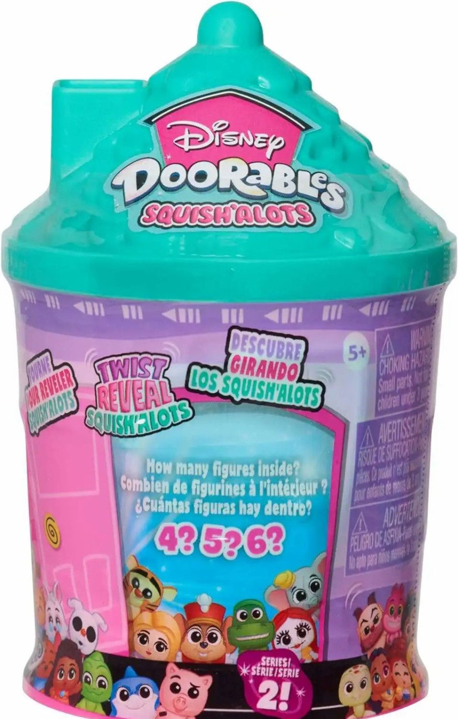 All Brands Moose Toys | Disney Doorables Twist Reveal Squish'Alots Series 2 Mystery Pack [4, 5 Or 6 Random Figures!]