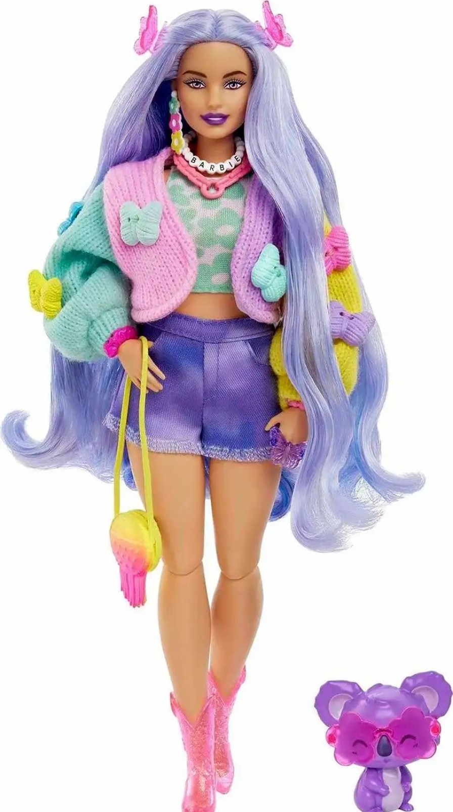 All Brands Mattel | Barbie Extra Butterfly Sweater 13.25-Inch Doll #20