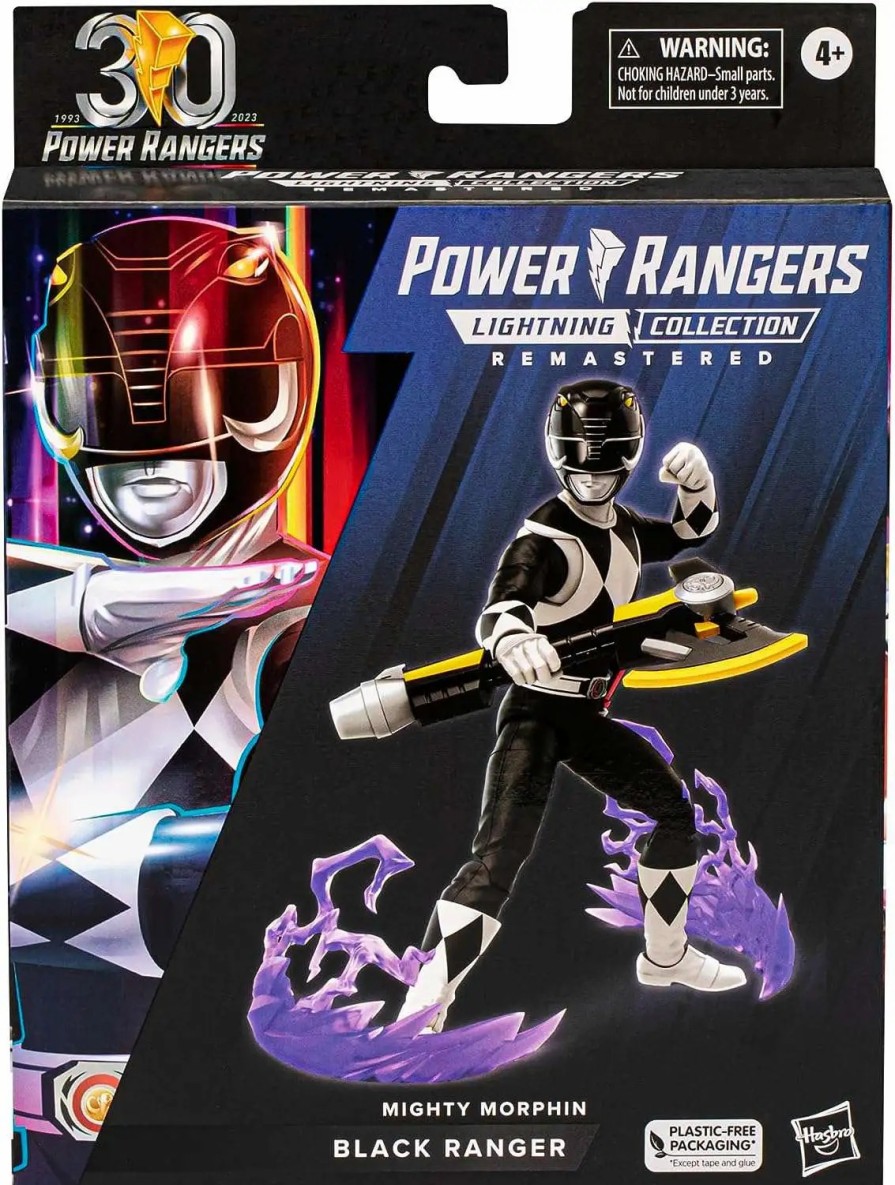 All Brands Hasbro Toys | Power Rangers Mighty Morphin Lightning Collection Black Ranger Exclusive Action Figure [Remastered] (Pre-Order Ships February)