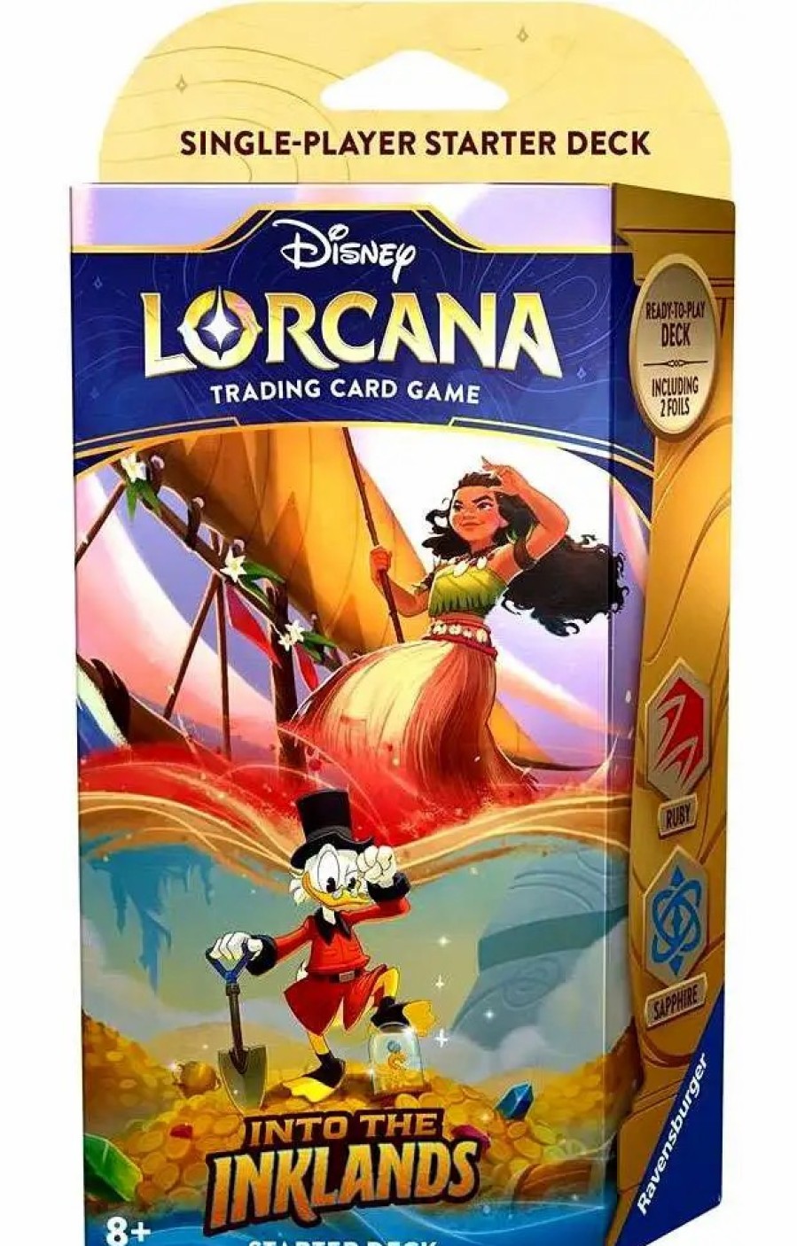 All Brands Ravensburger | Disney Lorcana Trading Card Game Into The Inklands Ruby & Sapphire Starter Deck (Pre-Order Ships February)