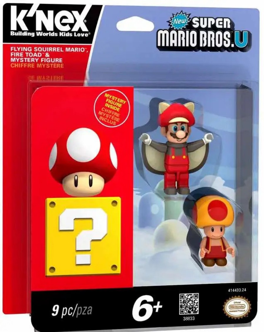 All Brands K'NEX | K'Nex New Super Mario Bros. U Flying Squirrel Mario, Fire Toad & Mystery Figure 3-Pack