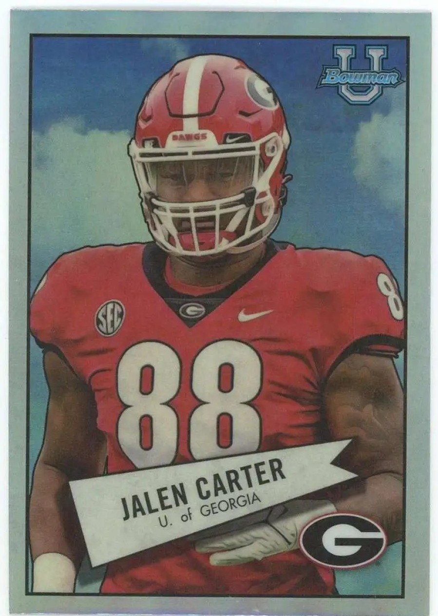 All Brands Topps | Nfl 2022 Bowman Chrome University Jalen Carter #52Bf-22 [Rookie]