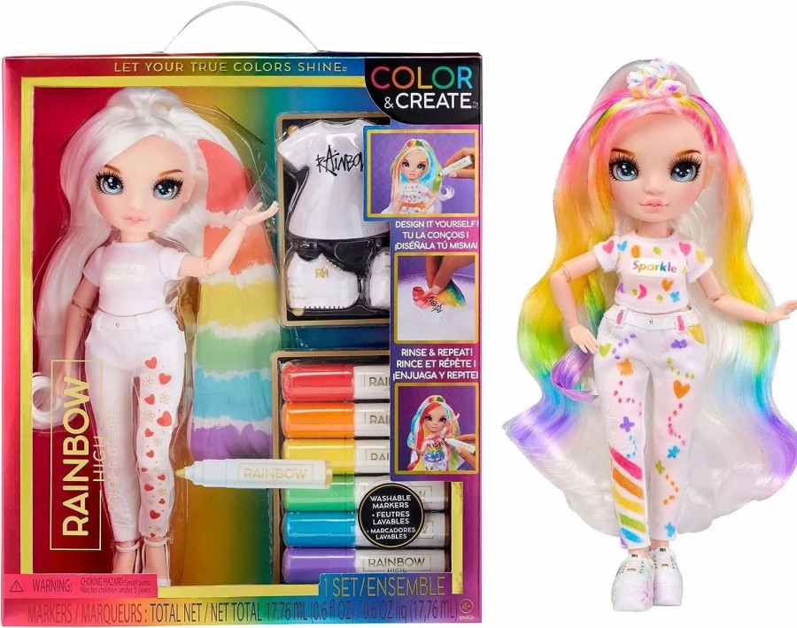 All Brands MGA Entertainment | Rainbow High Color & Create Blue Eyes/Straight Hair Doll (Pre-Order Ships February)