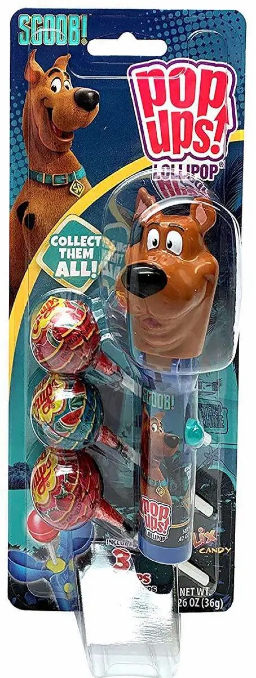 All Brands Flix Candy | Scooby Doo Pop Ups! Chupa Chups Scooby Lollipop [Includes 3 Lollipops!]