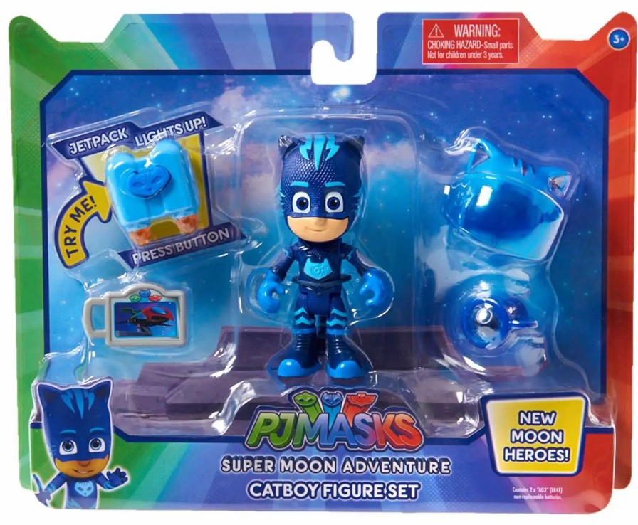 All Brands Just Play | Disney Junior Pj Masks Super Moon Adventure Catboy 3-Inch Figure Set