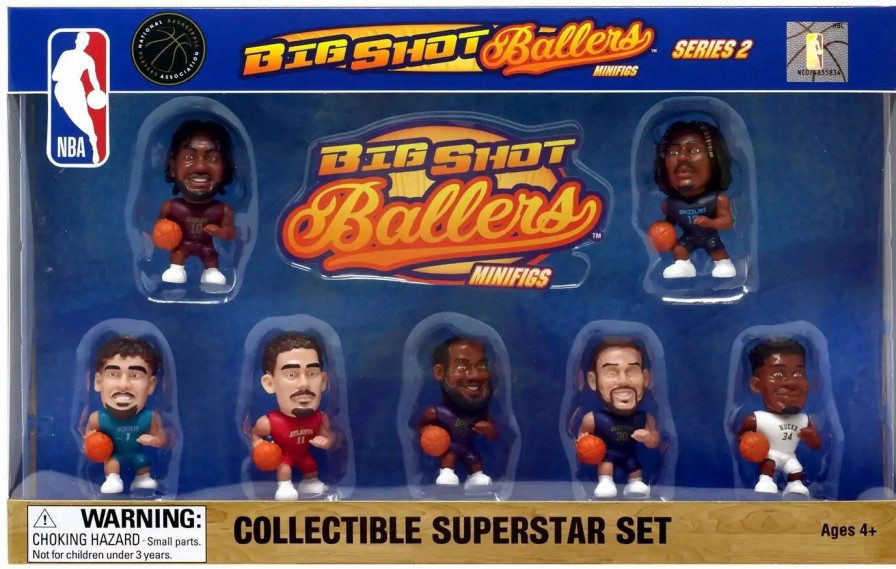 All Brands Party Animal Toys | Nba Big Shot Ballers Basketball Series 2 Collectible Superstar Set [7 Mini Figures]