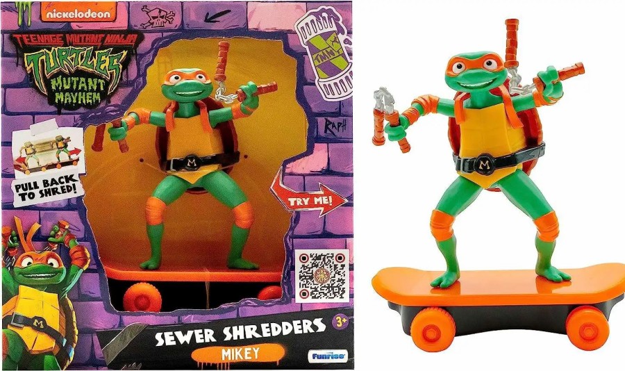 All Brands Playmates | Teenage Mutant Ninja Turtles Mutant Mayhem Sewer Shredders Mikey 5-Inch Pullback Vehicle