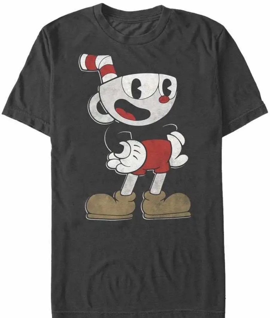 All Brands Fifth Sun Graphics | Cuphead Happy Pose T-Shirt [X-Large]