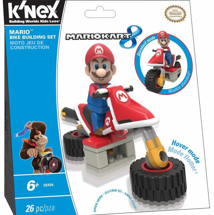 All Brands K'NEX | K'Nex Super Mario Mario Kart 8 Mario Bike Building Set #38494