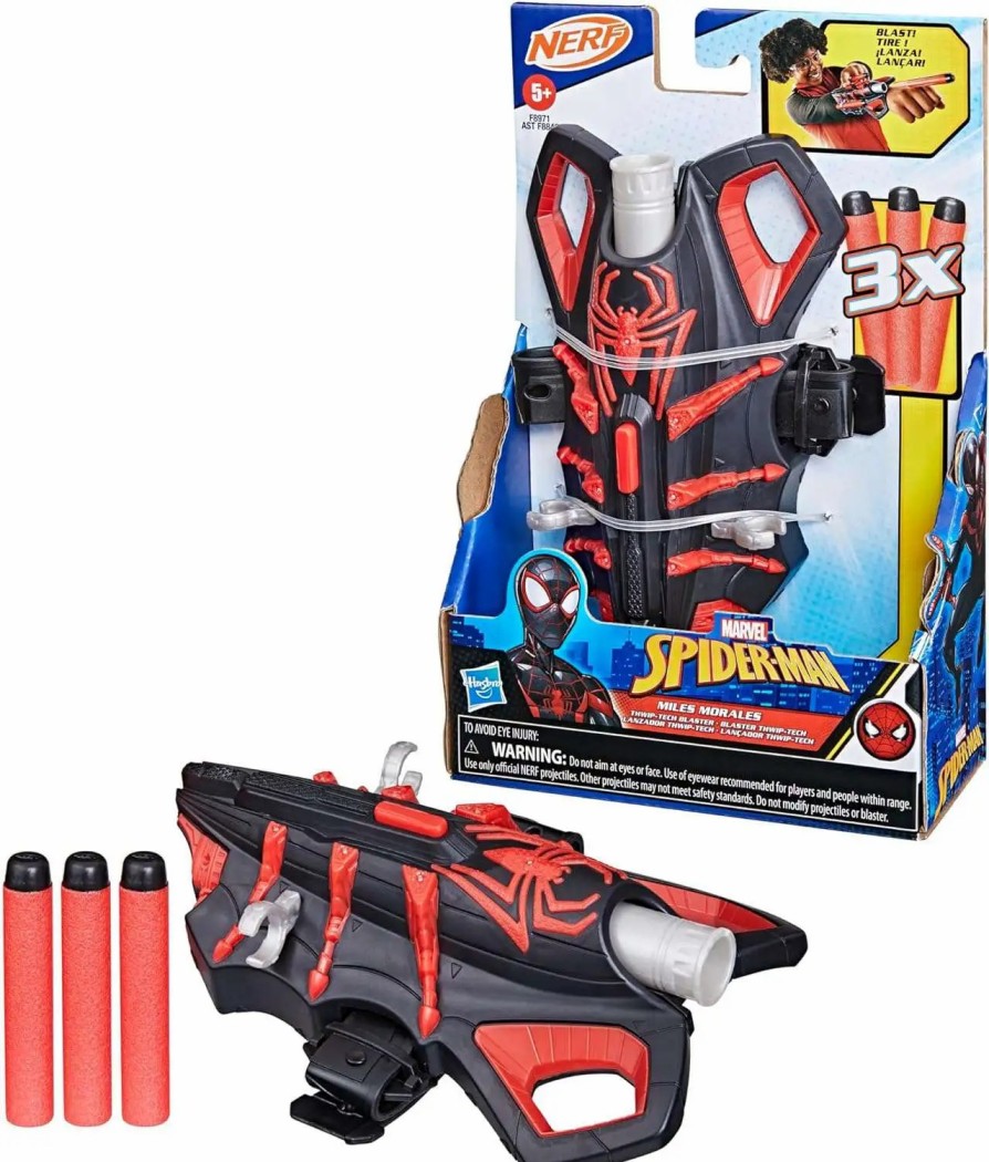 All Brands Hasbro | Marvel Spider-Man Nerf Mile Morales Thwip-Tech Blaster