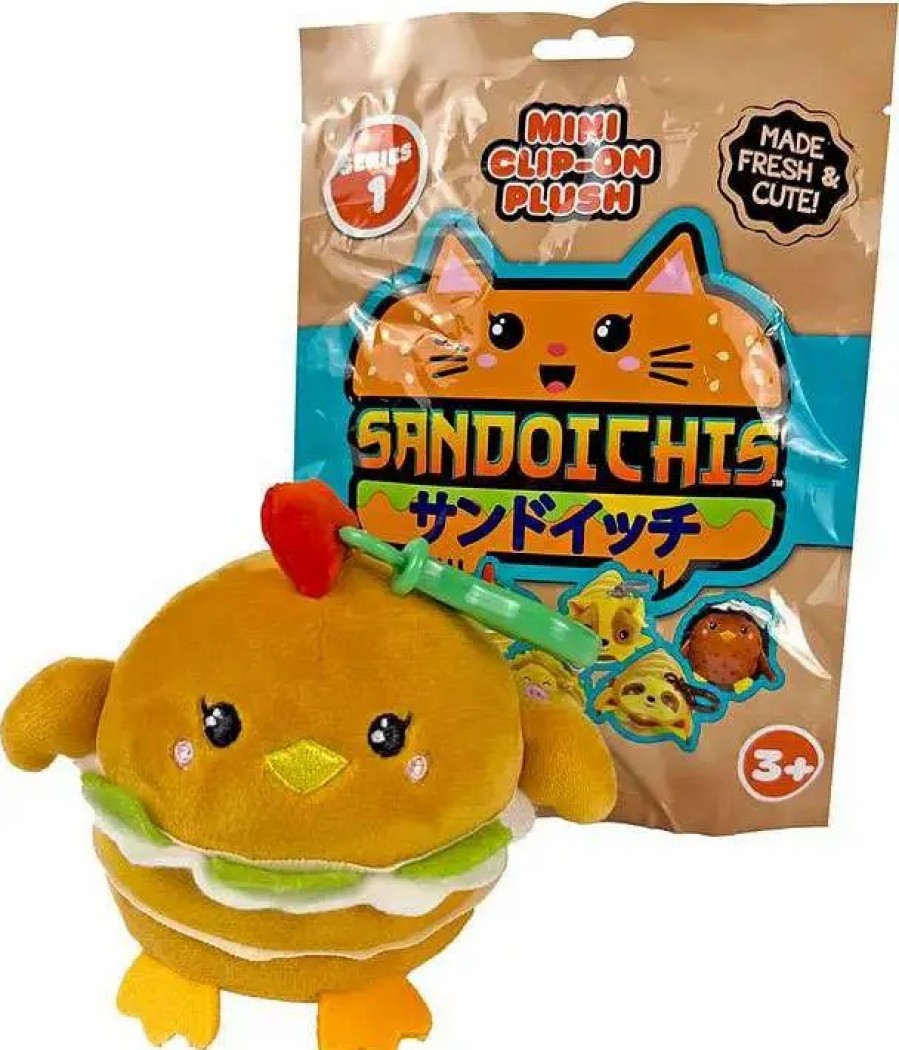 All Brands License 2 Play | Sandoichis Mini Clip-On Plush 3.5-Inch Mystery Pack [1 Random Character] (Pre-Order Ships January)