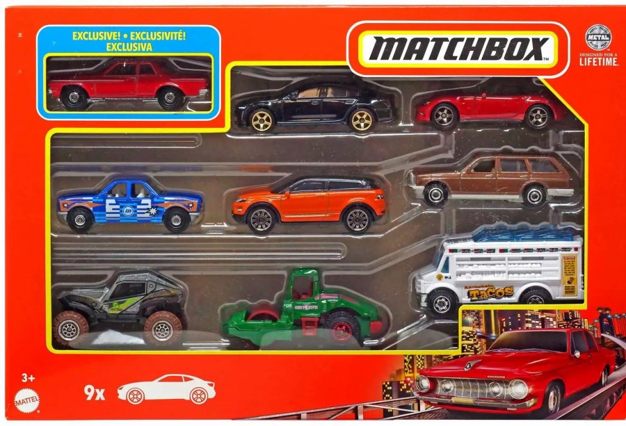 All Brands Mattel | Matchbox Diecast Car 9-Pack ['62 Plymoth Savoy]