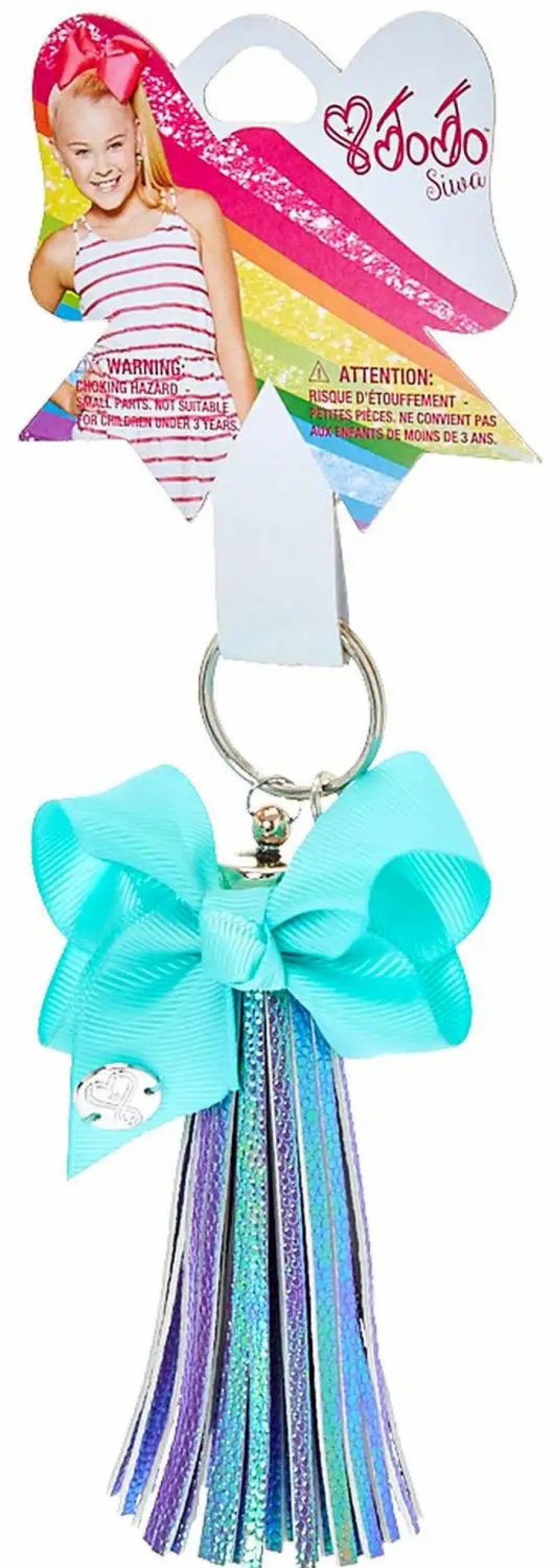 All Brands HER Accessories | Nickelodeon Jojo Siwa Iridescent Tassel With Mint Bow Keychain