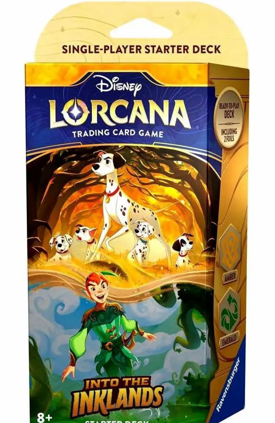 All Brands Ravensburger | Disney Lorcana Trading Card Game Into The Inklands Amber & Emerald Starter Deck (Pre-Order Ships February)