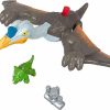 All Brands Fisher Price | Fisher Price Jurassic World Imaginext Dominion Soaring Quetzalcoatlus Figure Set