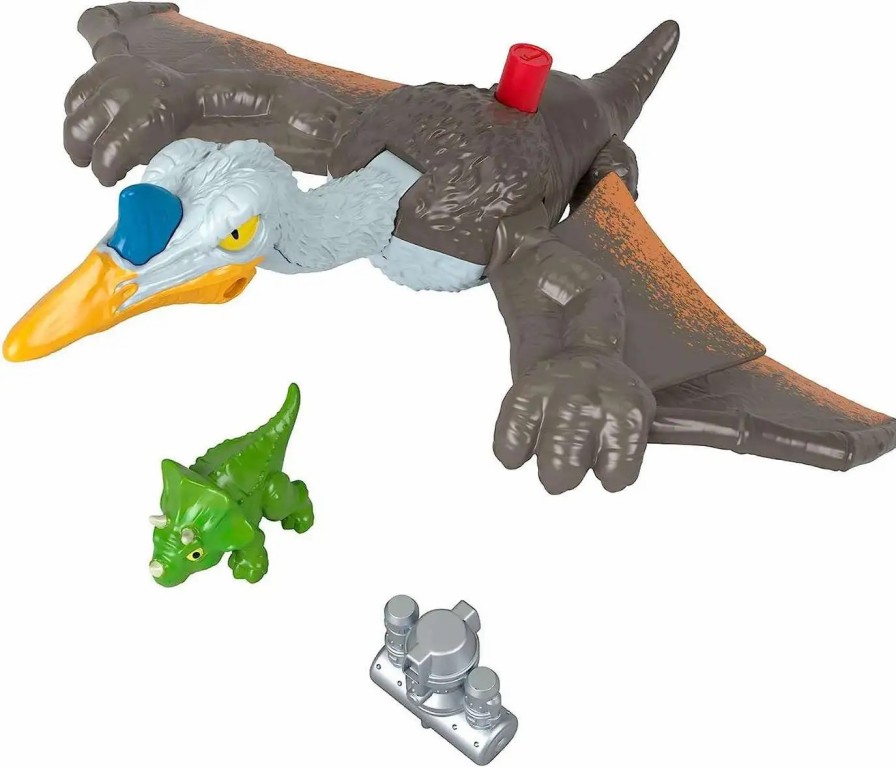 All Brands Fisher Price | Fisher Price Jurassic World Imaginext Dominion Soaring Quetzalcoatlus Figure Set