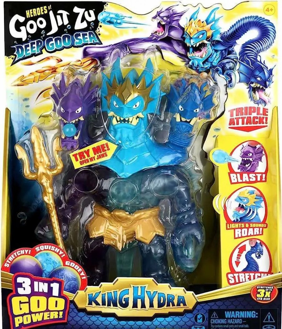 All Brands Moose Toys | Heroes Of Goo Jit Zu Deep Goo Sea King Hydra Action Figure [Triple Attack 3 In 1 Goo Power, Plus Light & Sound!]