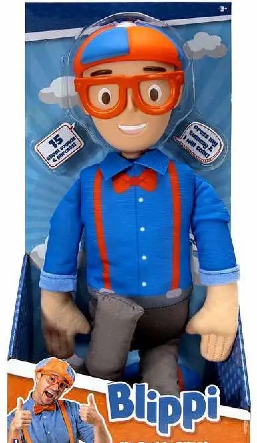 All Brands Jazwares | My Buddy Blippi Deluxe Talking Plush [Sound Effects!]