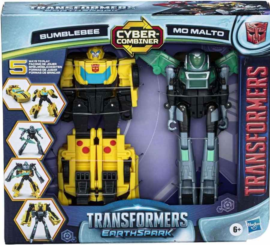 All Brands Hasbro | Transformers Earthspark Cyber-Combiner Bumblebee & Mo Malto Action Figure 2-Pack