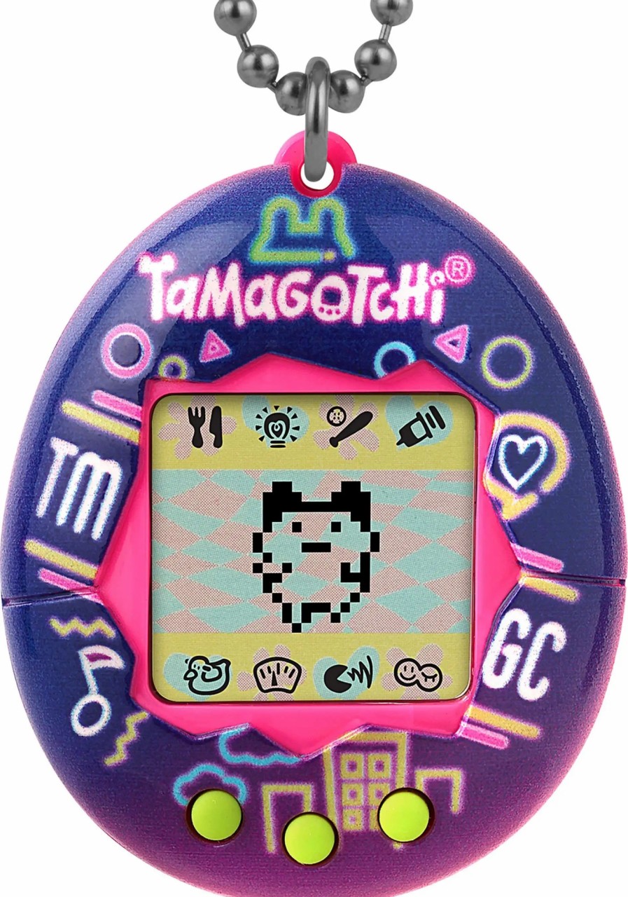 All Brands Bandai America | Tamagotchi The Original Gen 1 Neon Lights 1.5-Inch Virtual Pet Toy