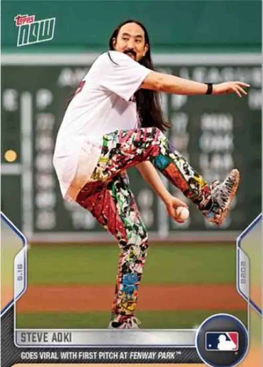 All Brands Topps | Mlb Topps Now 2022 Steve Aoki Exclusive #191 [Goes Viral With First Pitch At Fenway Park]