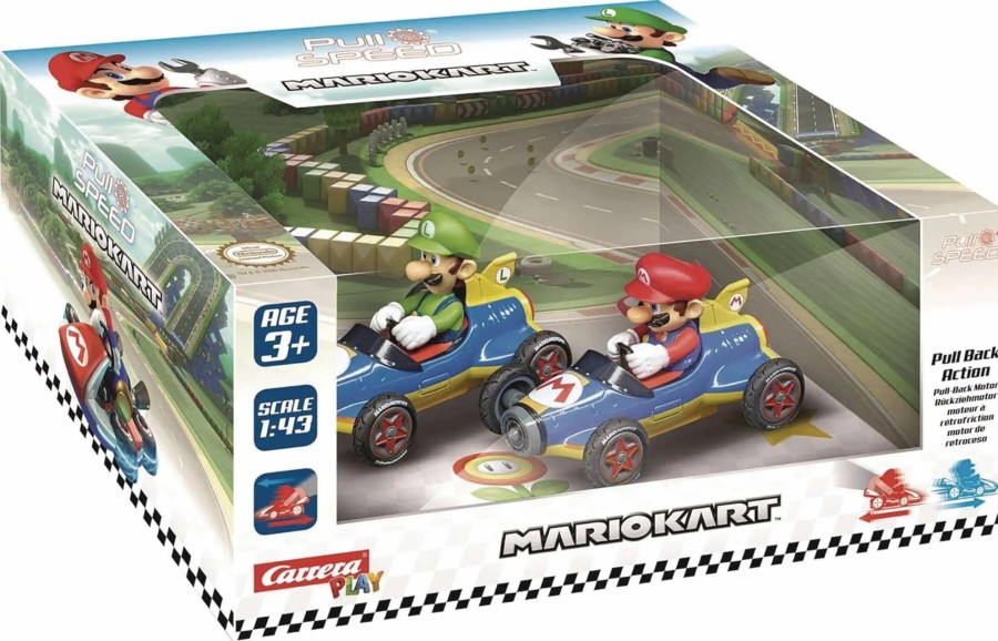 All Brands Carrera of America | Super Mario Bros. Mario Kart Mario & Luigi Pull & Speed 2-Pack (Pre-Order Ships March)