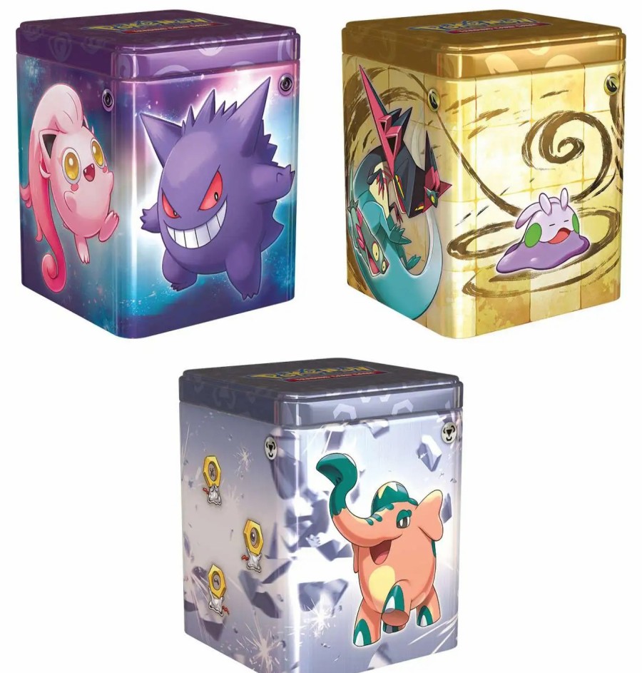 All Brands Pokemon USA | Pokemon Trading Card Game Scarlet & Violet Psychic, Dragon & Metal Types Set Of 3 Stacking Tins (Pre-Order Ships March)