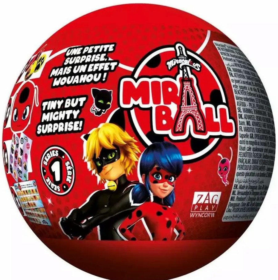 All Brands Playmates | Miraculous Miraball Mystery Pack [1 Plush, 1 Metal Ball, Stickers & More]