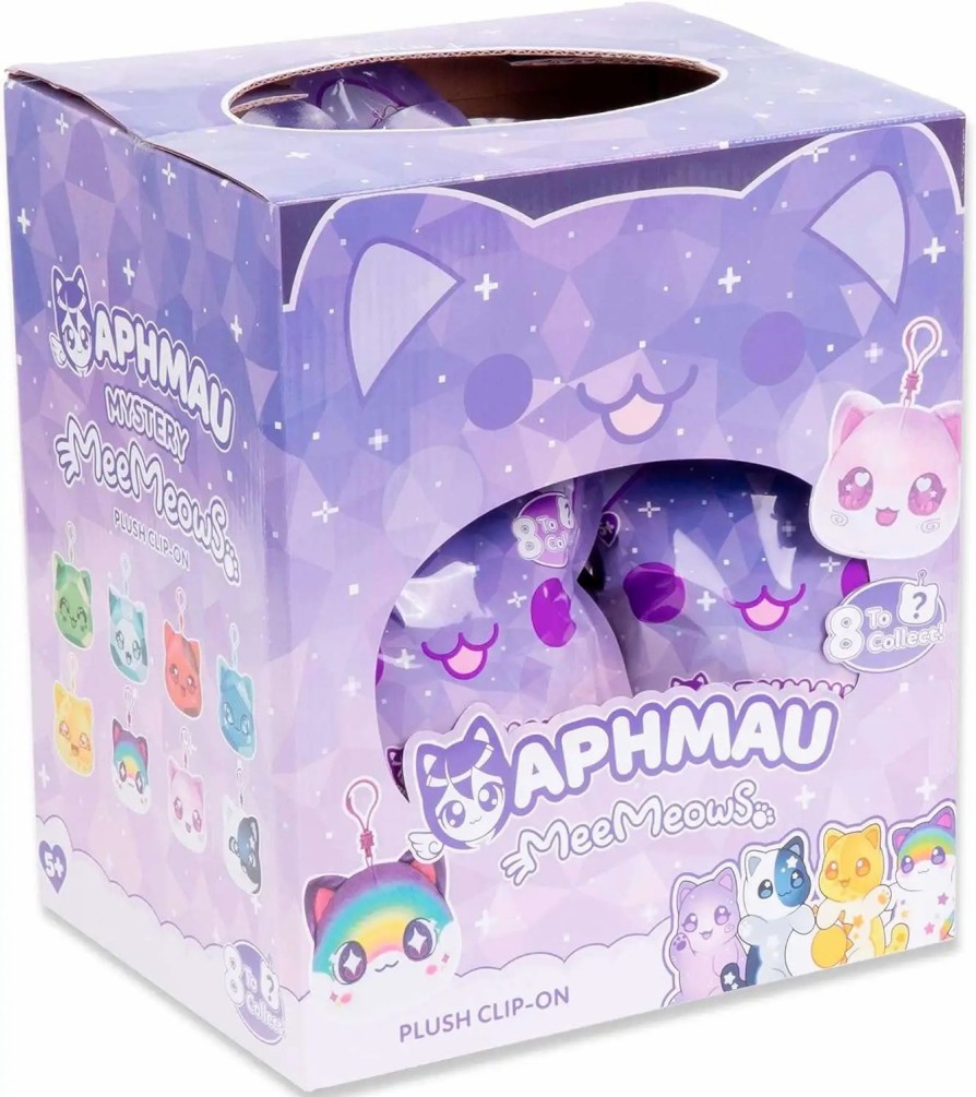 All Brands Bonkers Toy Co. | Aphmau Meemeows Plush Clip On Mystery Box [18 Packs]