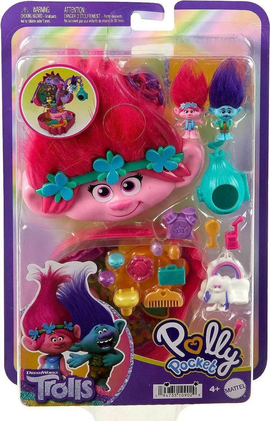 All Brands Mattel Toys | Polly Pocket Micro Trolls Playset