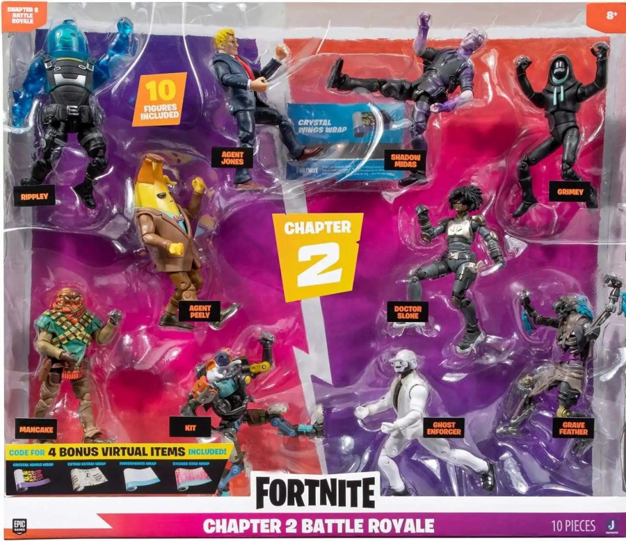 All Brands Jazwares | Fortnite Chapter 2 Battle Royale Exclusive Action Figure 10-Pack