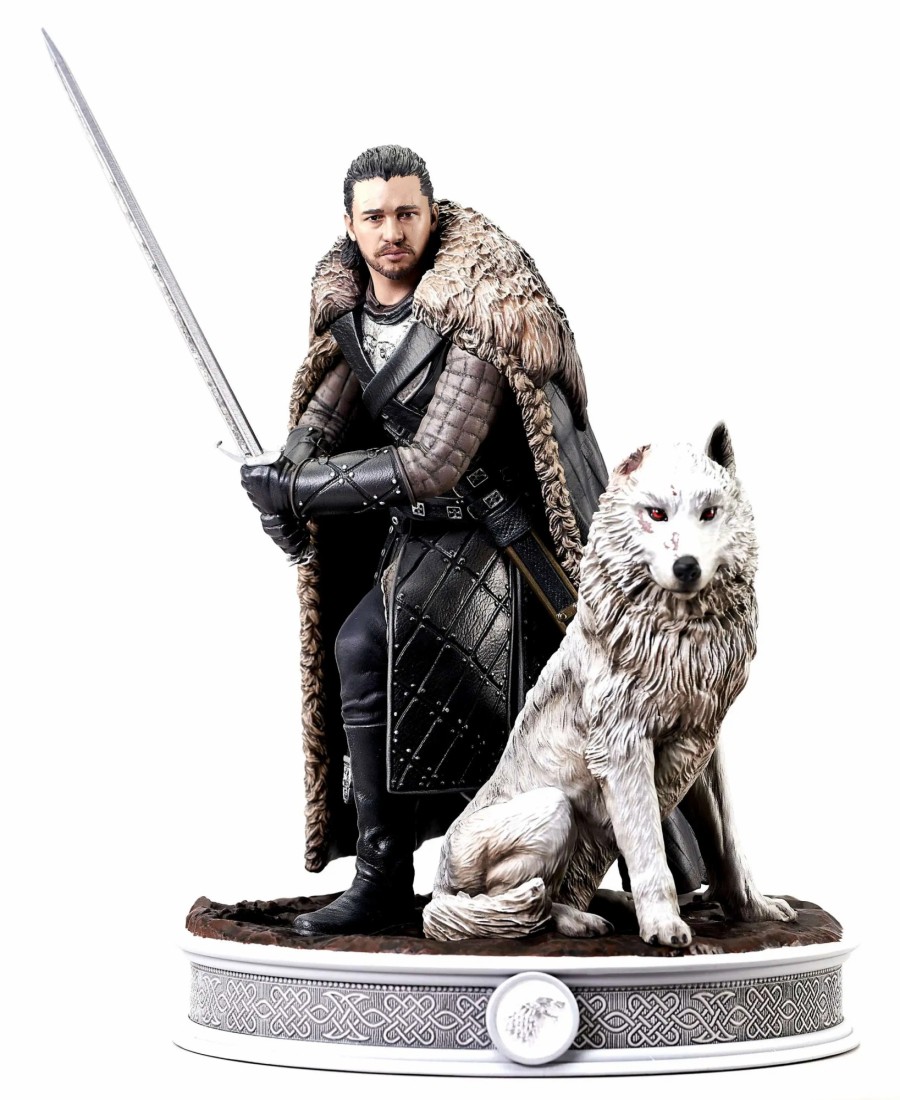 All Brands Diamond Select Toys | Game Of Thrones Gallery Jon Snow & Ghost 10-Inch Pvc Diorama Statue [Season 8]