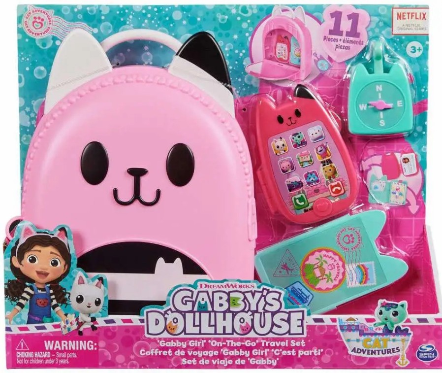 All Brands Spin Master | Gabby'S Dollhouse Cat Adventures On-The-Go Travel Set