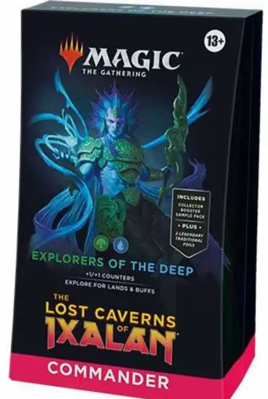 All Brands Wizards of the Coast | Mtg Trading Card Game Lost Caverns Of Ixalan Explorers Of The Deep Commander Deck [100 Card Deck, 2-Card Collector Booster Sample Pack & Accessories]