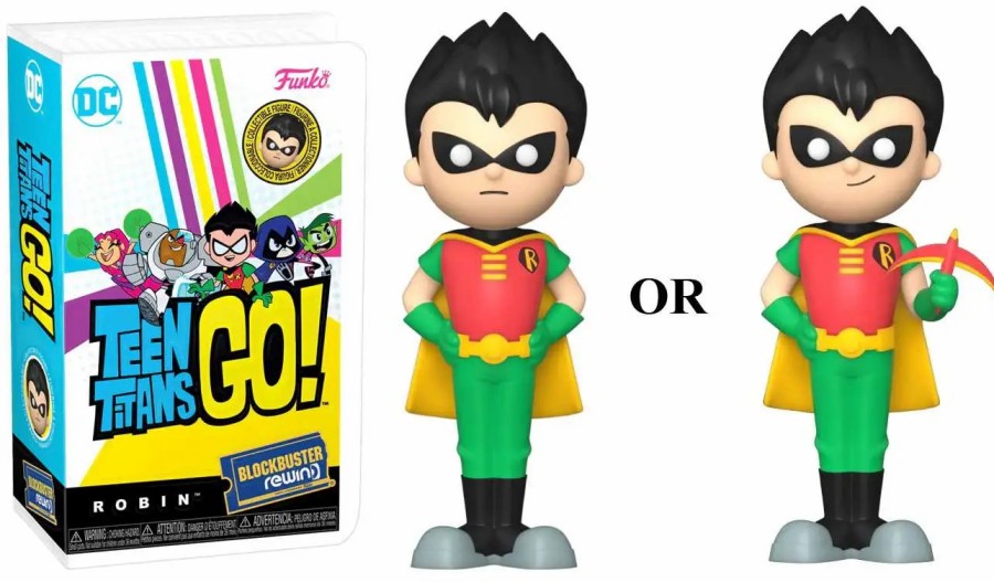 All Brands Funko | Funko Dc Teen Titans Go! Blockbuster Rewind Robin Vinyl Figure [1 Random Figure, Look For The Chase!]