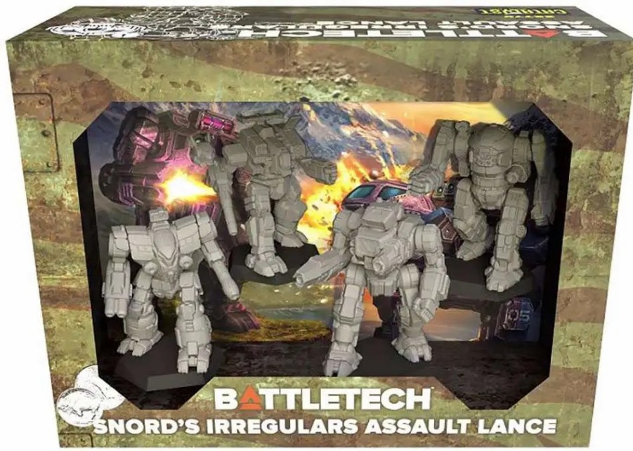 All Brands Catalyst Game Labs | Battletech Snord'S Irregulars Assault Lance Miniature Set #35770