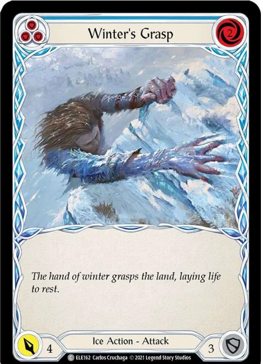 All Brands Legend Story Studio | Flesh And Blood Trading Card Game Tales Of Aria Common Winter'S Grasp Ele162 [Blue]