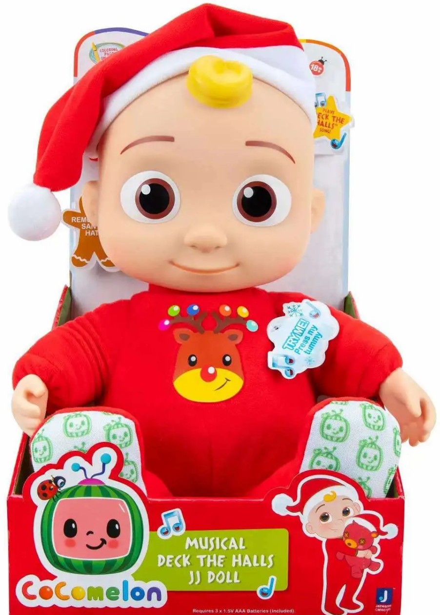 All Brands Jazwares | Cocomelon Deck The Halls Jj Musical Plush Doll With Sound