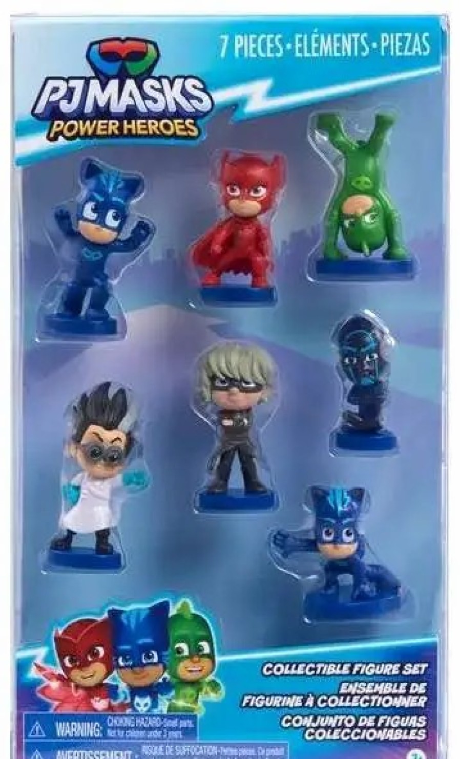 All Brands Just Play | Disney Junior Pj Masks Catboy, Gekko, Romeo, Owlette, Luna Girl & Night Ninja Exclusive Mini Figure 7-Pack