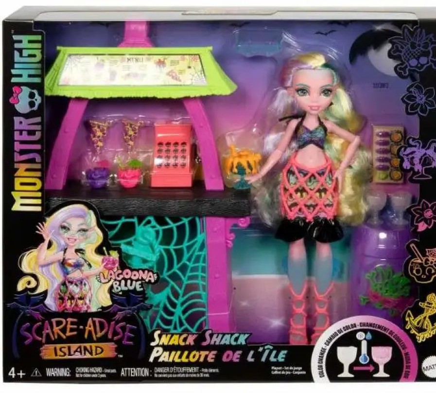 All Brands Mattel Toys | Monster High Scare-Adise Island Lagoona Blue Snack Shack Playset