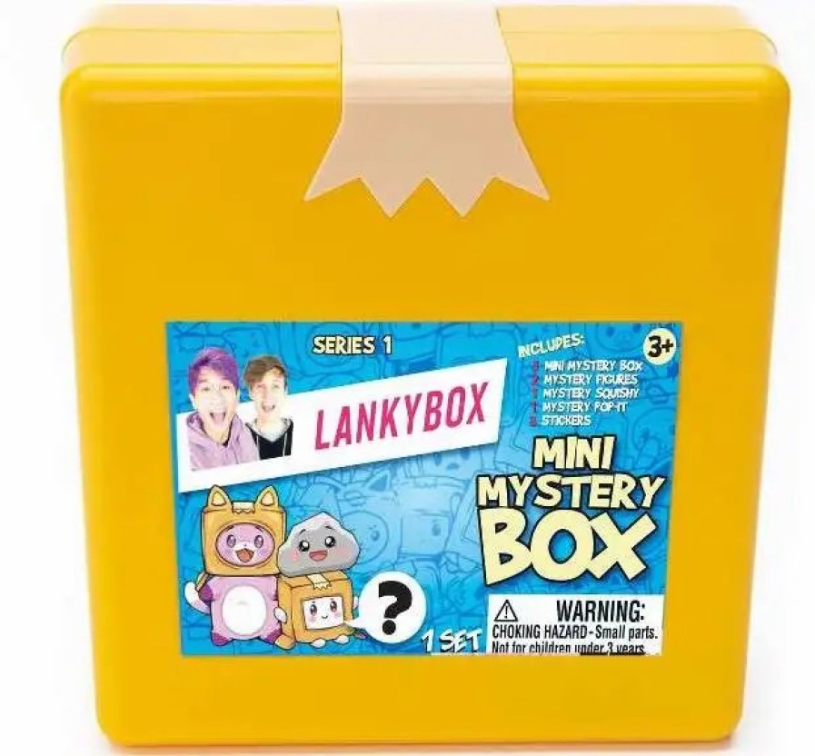 All Brands Bonkers Toy Co. | Lankybox Series 1 Mini Mystery Box [2 Figures, 1 Squishy, 3 Stickers, 1 Pop-It & Mini Mystery Box]