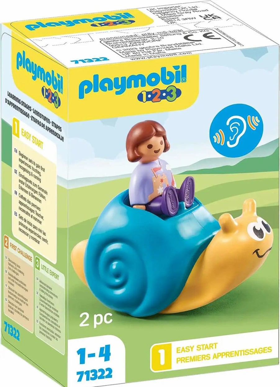 All Brands Playmobil | Playmobil 1.2.3 Rocking Snail With Rattle Feature Set #71322