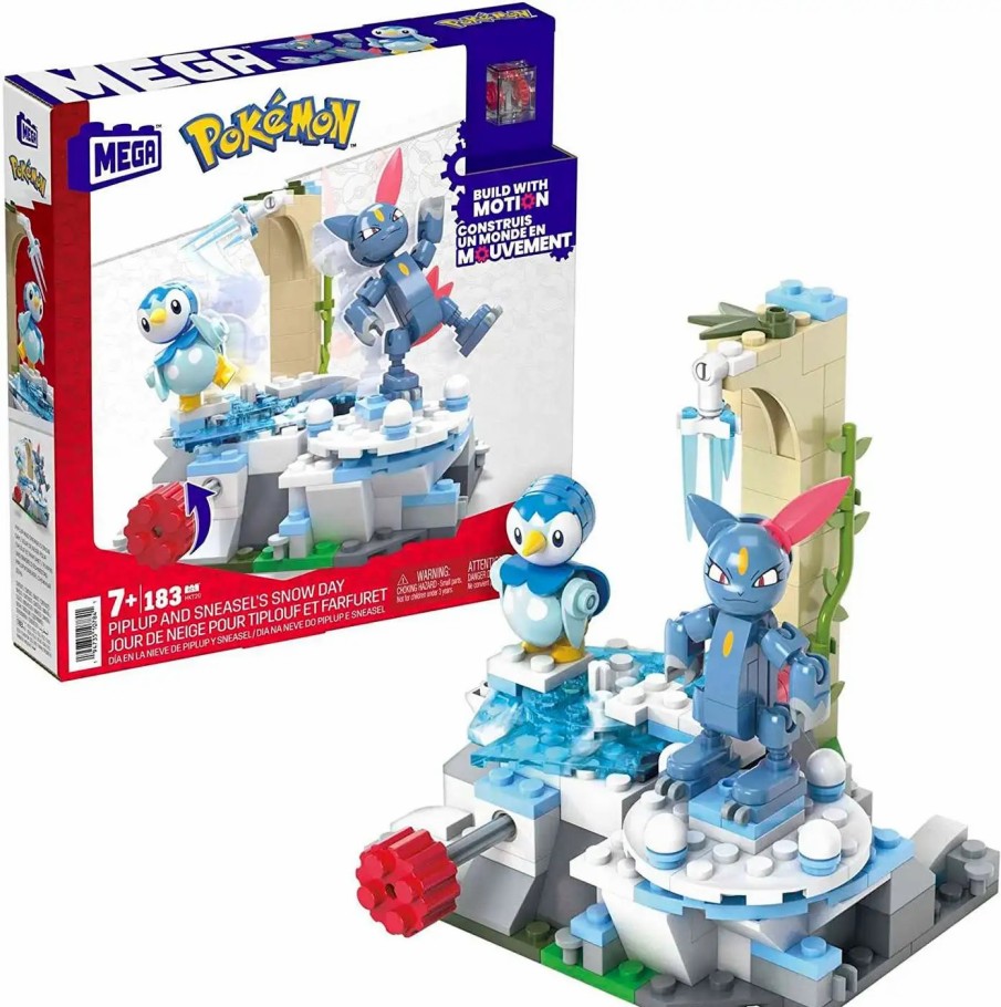 All Brands Mega Construx | Pokemon Piplup & Sneasel'S Snow Day Set